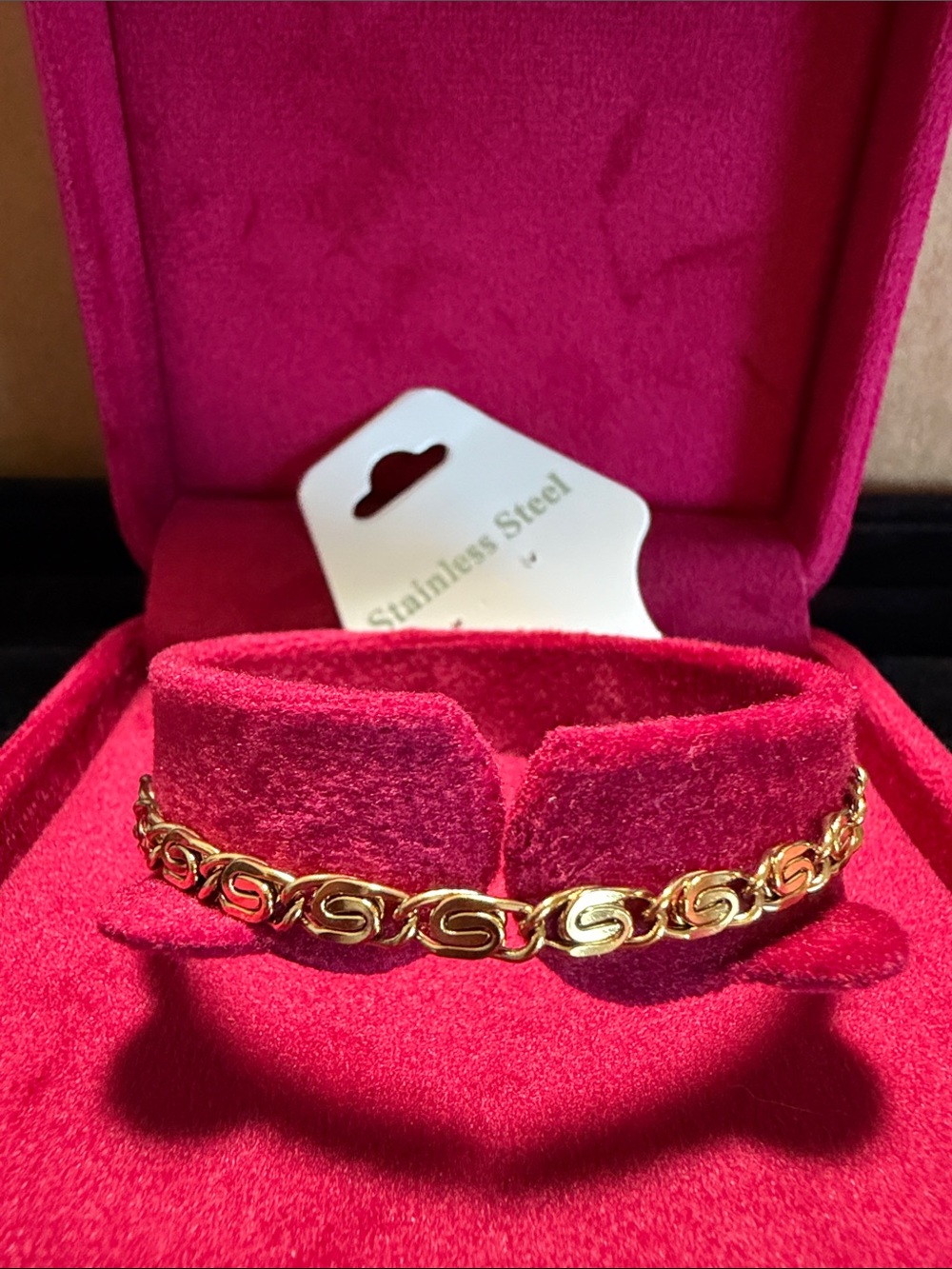 Gold Chain Link Bracelet - Stainless Steel 18k gold Plated- 6in+2in